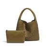 Borsa tote tessuta a mano, moda europea e americana semplice e versatile grande capacità monospalla sottobraccio portatile a mano borsa tote cestino per verdura