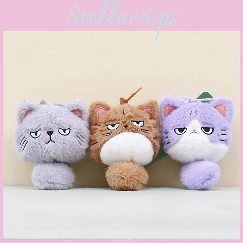 Niedlicher Katze Plüschtier Schlüsselanhänger mit PP-Baumwollfüllung für Taschenzubehör