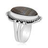Natural Oval Shape Iron Tiger Eye 925 Sterling Silver Statement Ring For Women & Girls