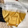 Women's Sexy Lace Trim Seamless Satin Panties - Pure Desire Style 2025