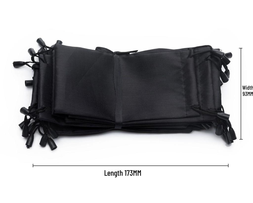 Black Drawstring Sunglasses Pouch - Thickened Portable Eyeglass Bag