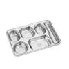 FISDDIS 304 Stainless Steel Divided Meal Tray