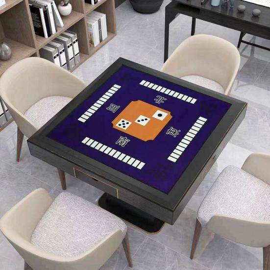 Tappetino Mahjong Spesso Silenzioso Effetto 3D Forte Assorbimento d'Acqua Ricamo Raffinato Antiscivolo Quadrato Panno Mahjong Tappetino per Tavolo da Poker Uso Domestico