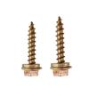 Hex Pointed-Head Self-Tapping Wood Screws M5/M6 - Flanged Wood Thread, Drilling Tail