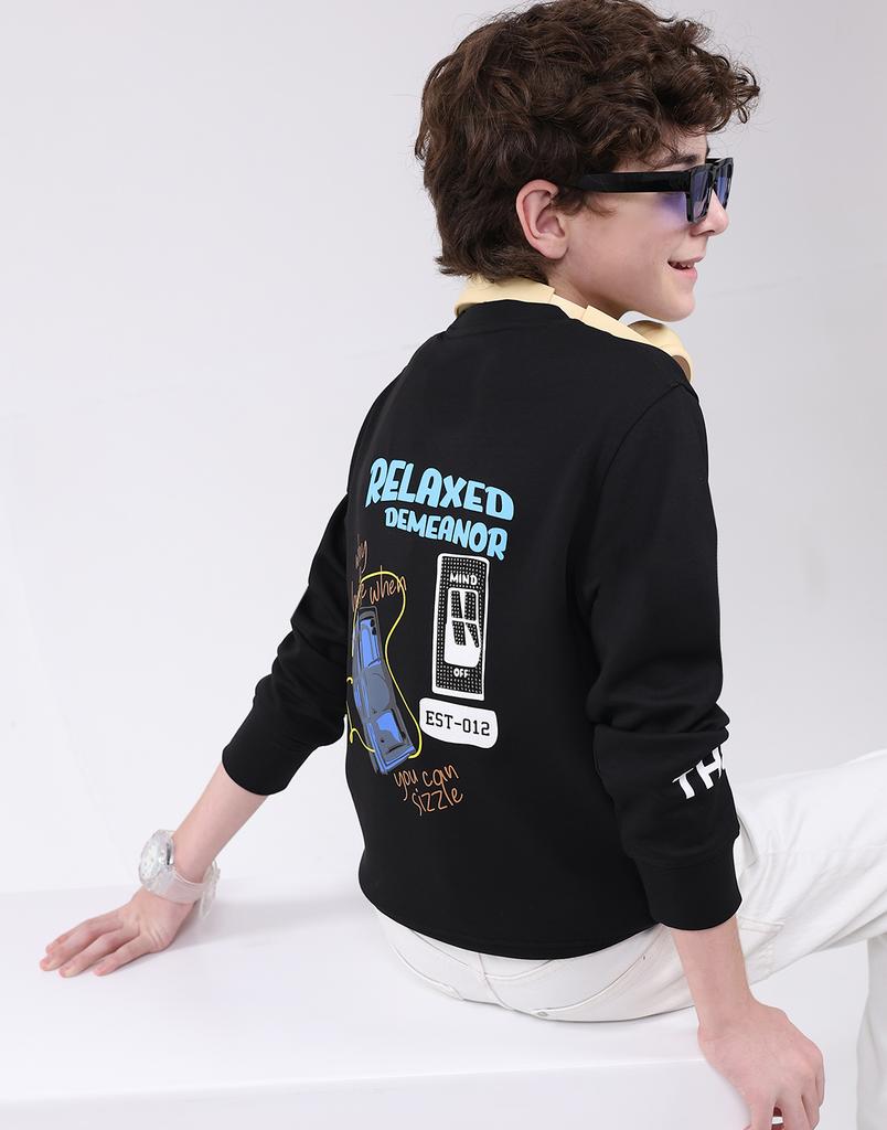 Monte Carlo Boy's Round Neck Full Sleeve Sweatshirt