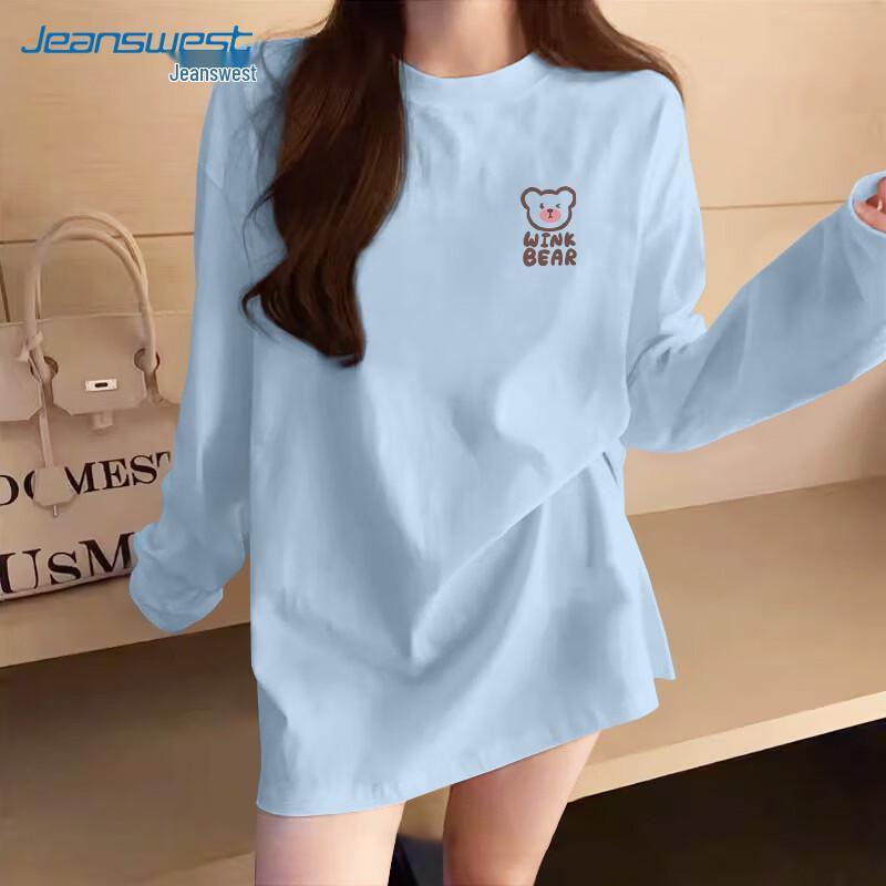 Jeanswest Women's Winking Bear Pure Cotton Long-Sleeve T-Shirt