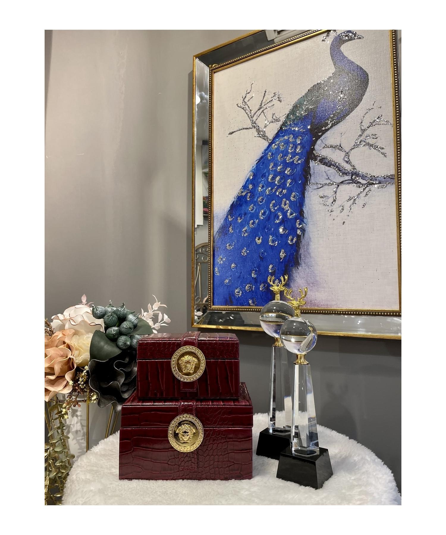 

Двойная кожаная коробка 6 бордовый красный