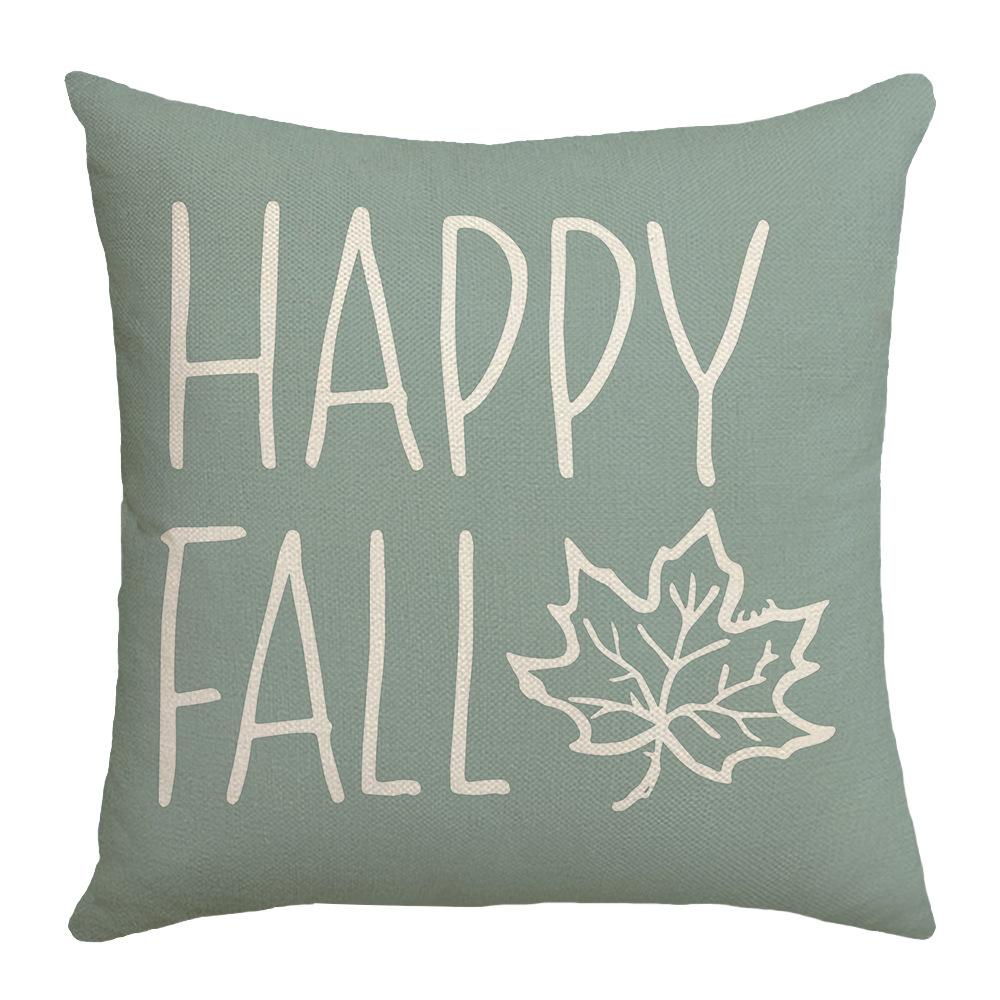 New Autumn Pillow Home Pumpkin Polka Dot Striped Maple Leaf Thanksgiving Sofa Pillow Cover