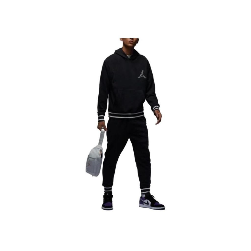 Jordan Logo Pullover Hoodie Sweatshirt Men Sweatshirt Black FD7403-010