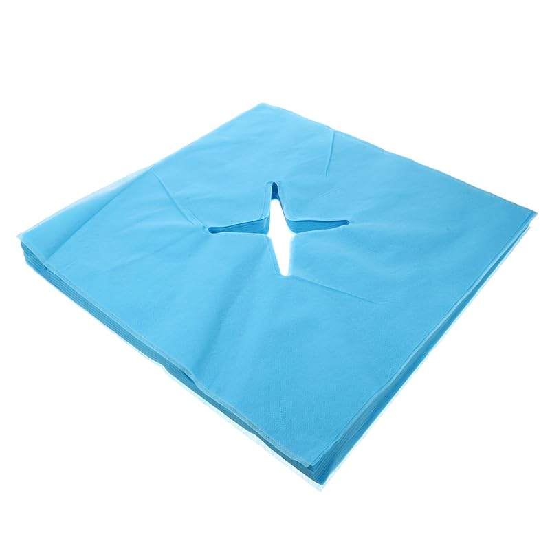 Healifty 100pcs Disposable Headrest Pads for Massage and Beauty Salons Non-woven Face Pillow Covers and Comfortable Cushion Covers for Spas and