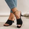 Fashion Women Sandals Knitting High Heels Women Slippers Chunky Beach Shoes Summer Trend Fashion Woman Shoes Brand Pumps Mujer Slides
