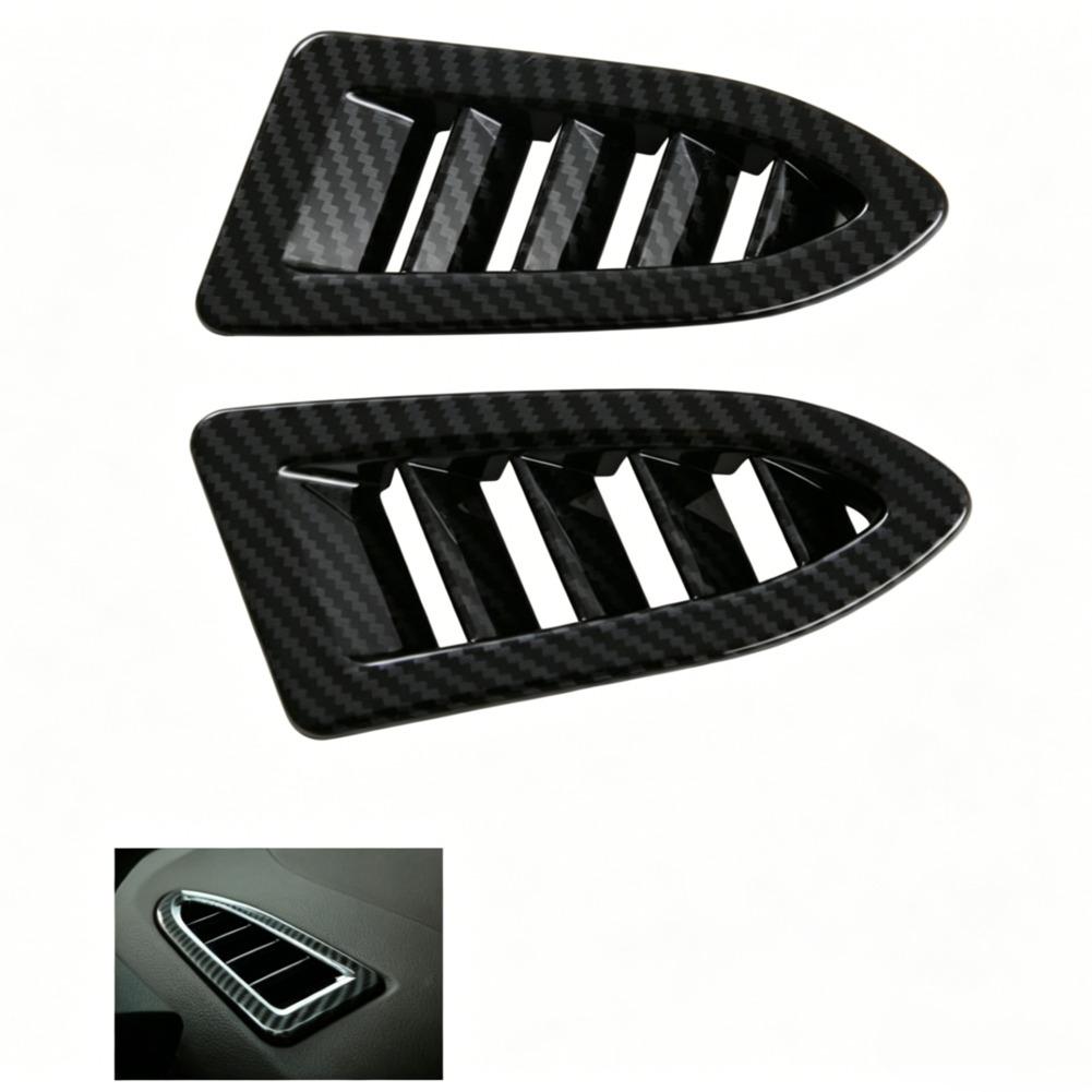 Custom Fit Air Vent Covers For Forester 2025 Dashboard Stickers Carbon Fiber Look Interior Decoration Parts Black