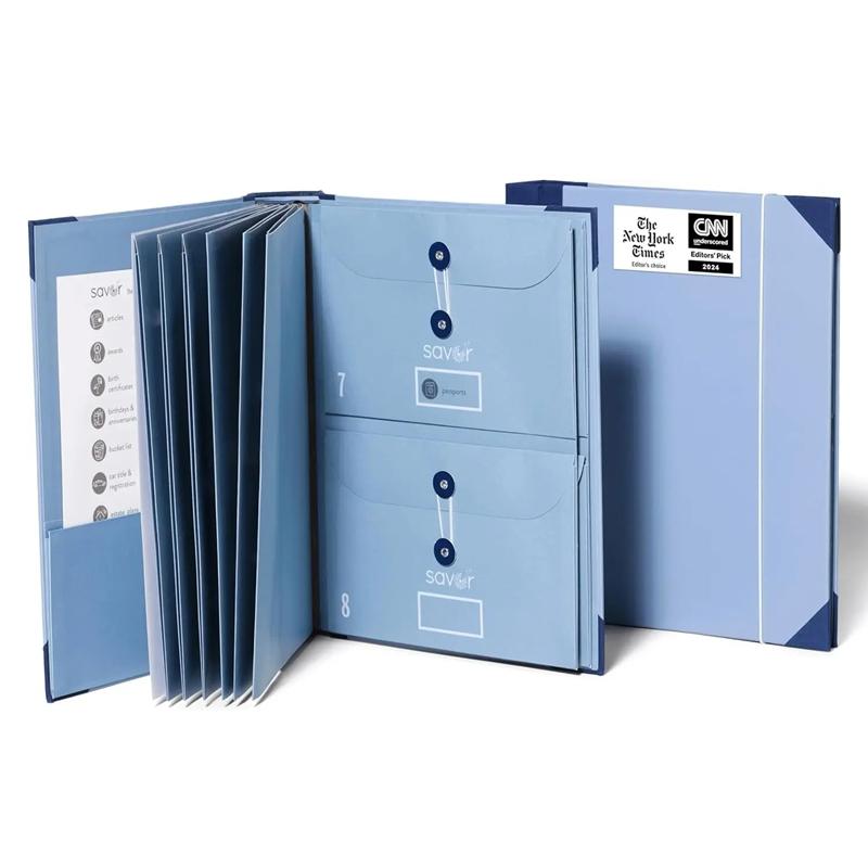 Органайзер для документов формата А4 Семейный органайзер для документов Папка для файлов формата А4Legal Свидетельства о рождении Жизненный органайзер синий 6800₽