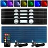4Pcs Car Interior Ambient Light Wireless LED Starry Car Ambient Light USB Rechargeable Multicolor RGB LED Strip Light
