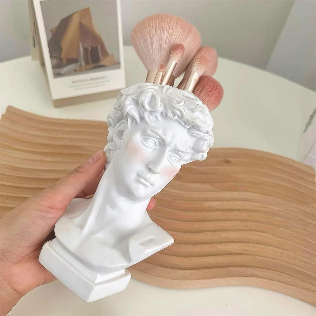 Yunan Roma Tarzı Heykel Çiçek Vazo Sukulent Saksısı Makyaj Fırçaları Kabı Kalemlik Ev veya Ofis Dekorasyonu için Harika Hediye