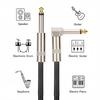 Rise Japan Guitar Cable, 2m Length, Male-to-Male, Straight, L-shaped Plug, High Durability, Break-Resistant, Instrument Cable, Bass, Amplifier,
