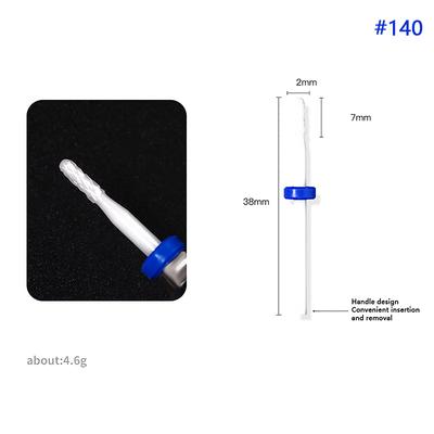 Testina per molatura unghie in ceramica bianca, lucidatura, molatura, strumento elettrico per manicure, cuticole, levigatrice per unghie, punta per trapano, accessori
