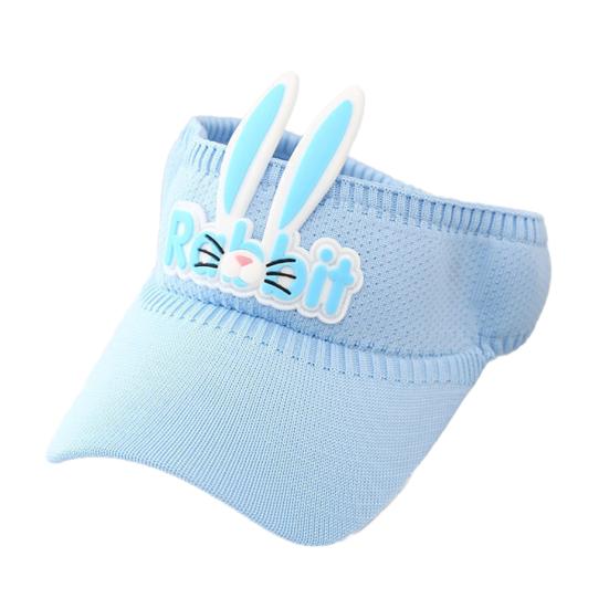 

Детская бейсбольная кепка с пустым верхом и 3D кроличьими ушками, милая солнцезащитная шляпа из полиэстера, пляжная синий