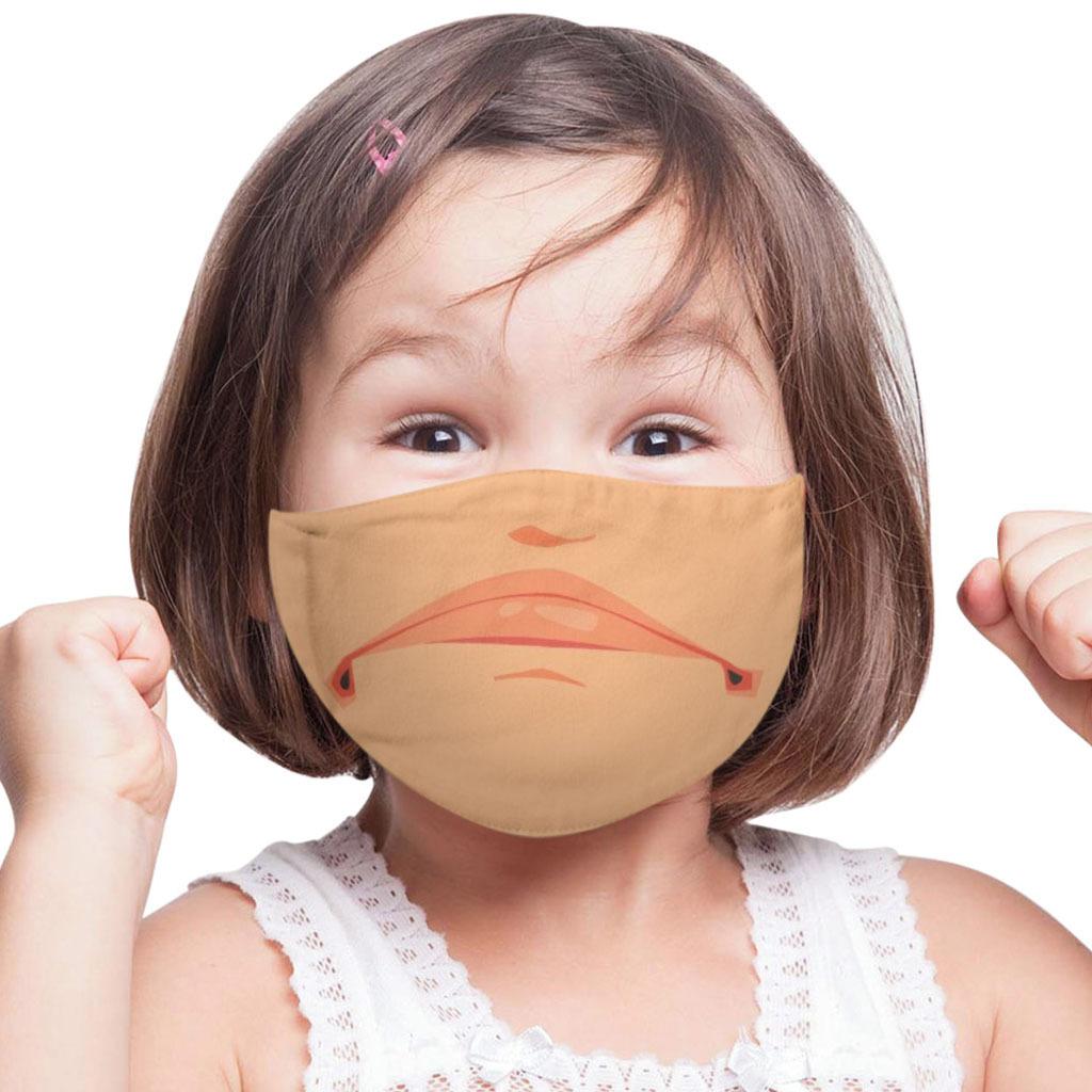 Kindermasker met 3D grappige gezichtsuitdrukking