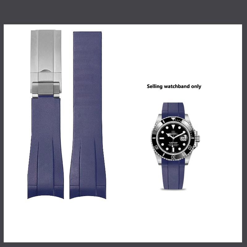 

Силиконовый ремешок для часов Для Rolex DAYTONA SUBMARINER Yacht-Master GMT 20 мм черный темно-синий красный коричневый белый зеленый резиновые ремешки для часов 20mm