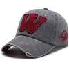 W Letter Baseball Cap Unisex Denim Outdoor Sun Protection Adjustable Gift Hat
