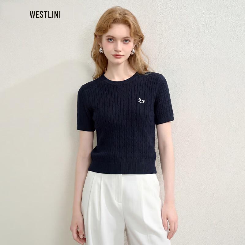 

Westlink Twist Bow Knit Short Sleeve T-shirt M