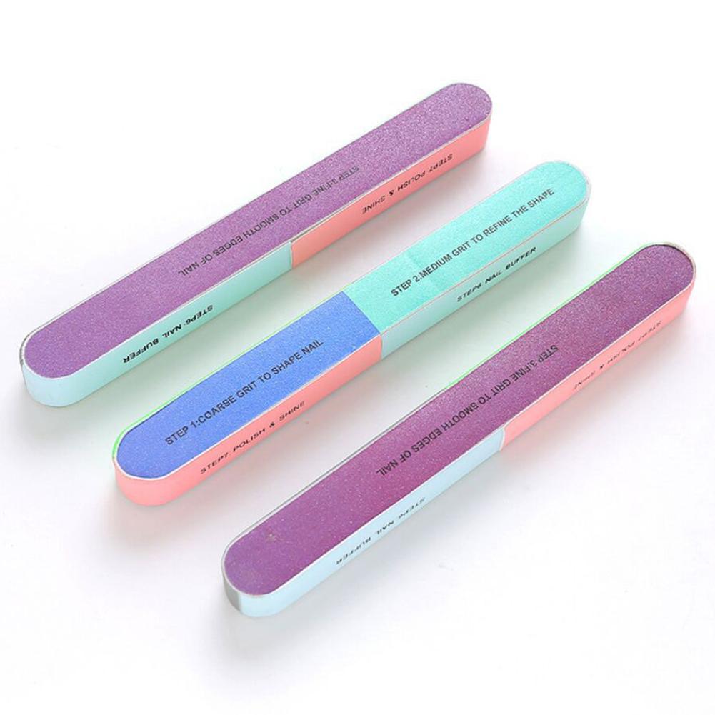 6 Pcs Popular Nail Art Manicure 7 Ways Durable Shiner Buffer Buffing Block Sanding Files