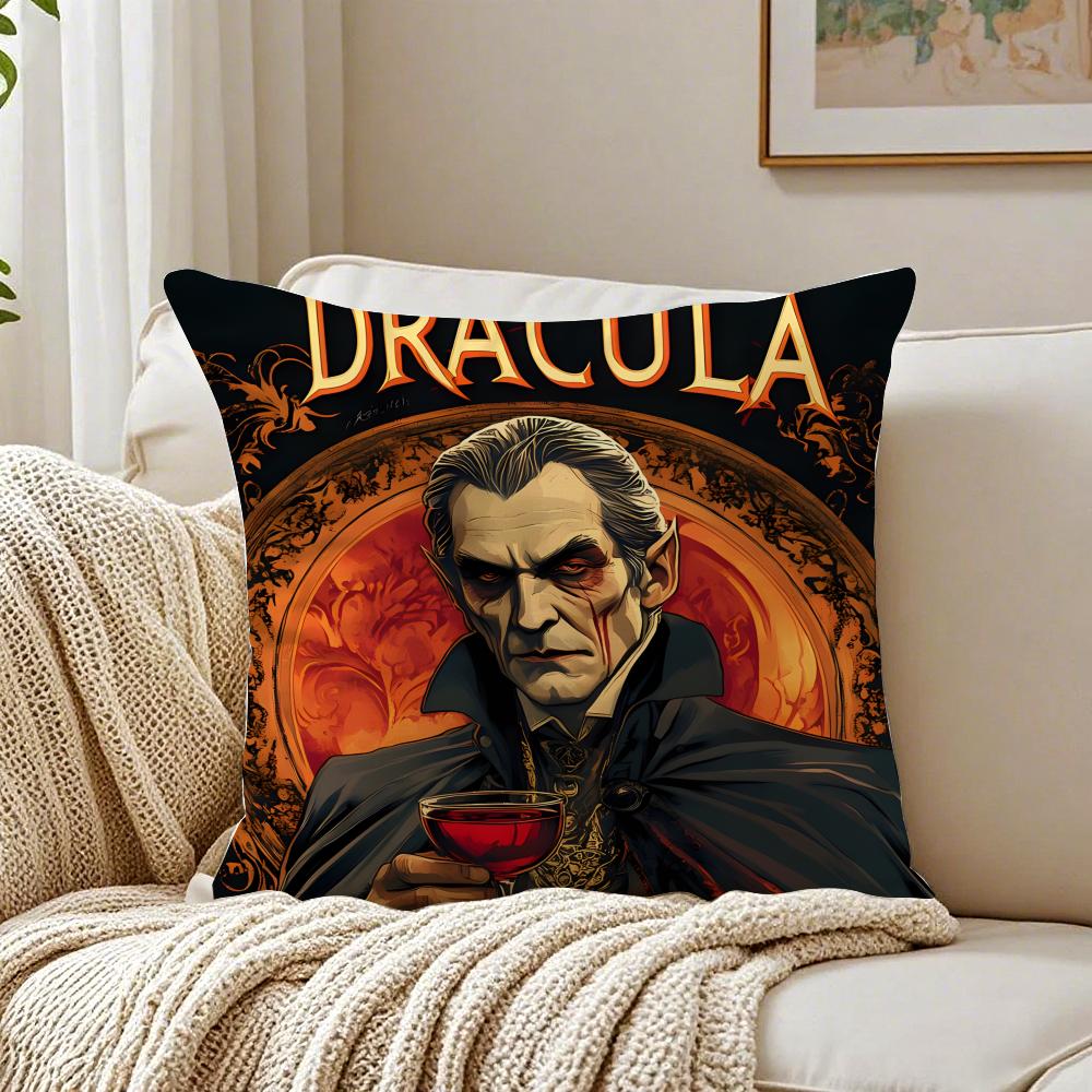 Federa per Cuscino D-Dracula Vampiro Oscuro Federa per Cuscino Anti-Acari Decorazione Divano Soggiorno Cuscino Stanza