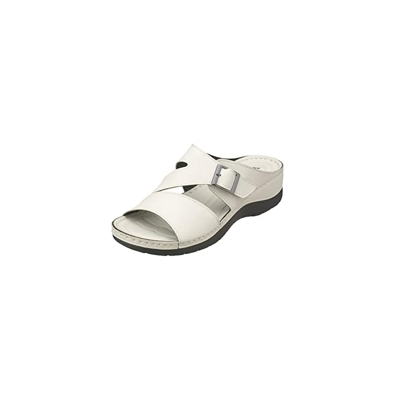 Pansy 9063 Pansy Excel Comfort Sandals, Women's Sandals, Fitted, Size M, Ivory