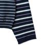 Tudument Stripe Long Sleeve Polo Knit_Navy