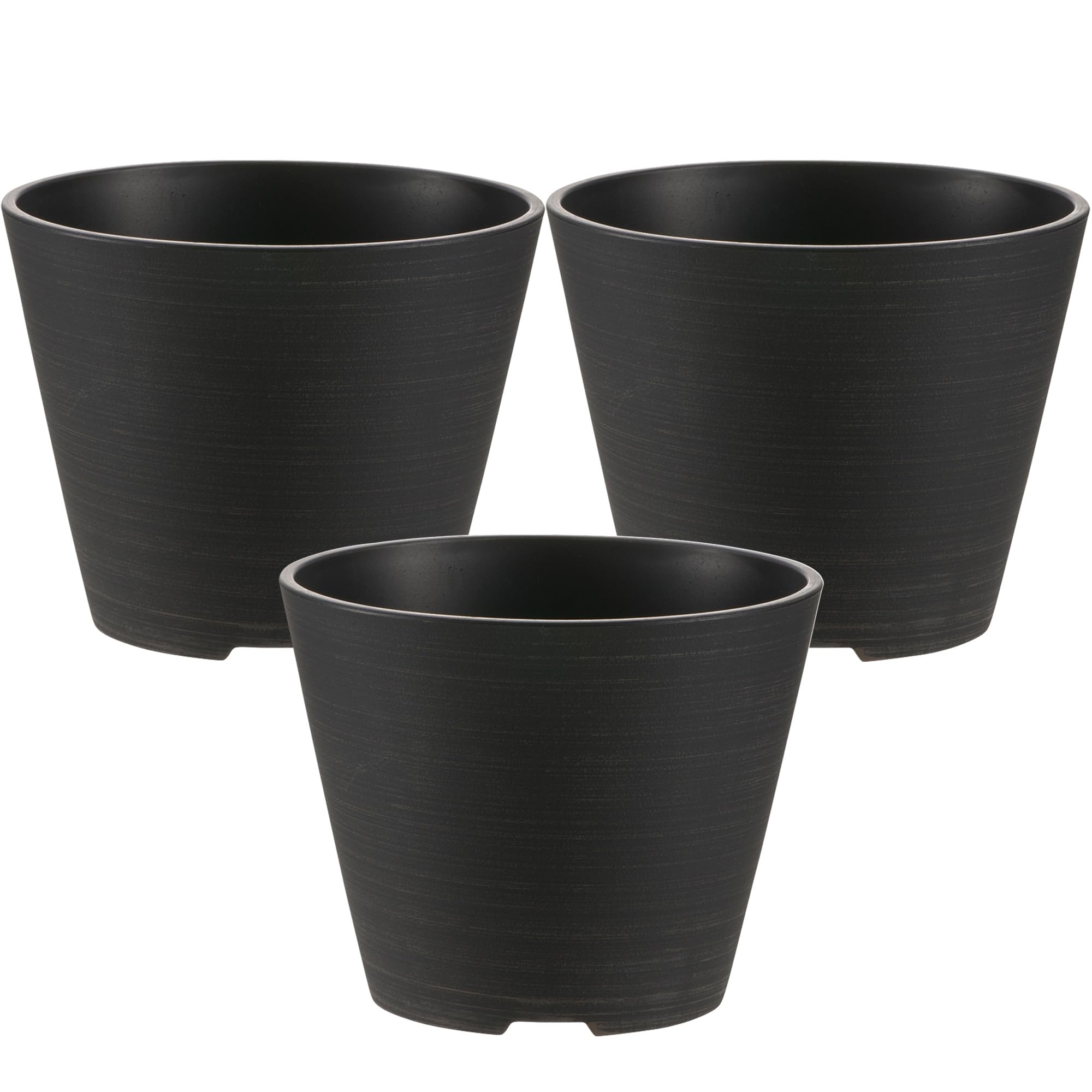 

Richell Grainy Planter Size Set of Stylish for Outdoor 003455 Pots, 4, Black, 3, Vegetables, Plants, Houseplants, Bonsai, чёрный