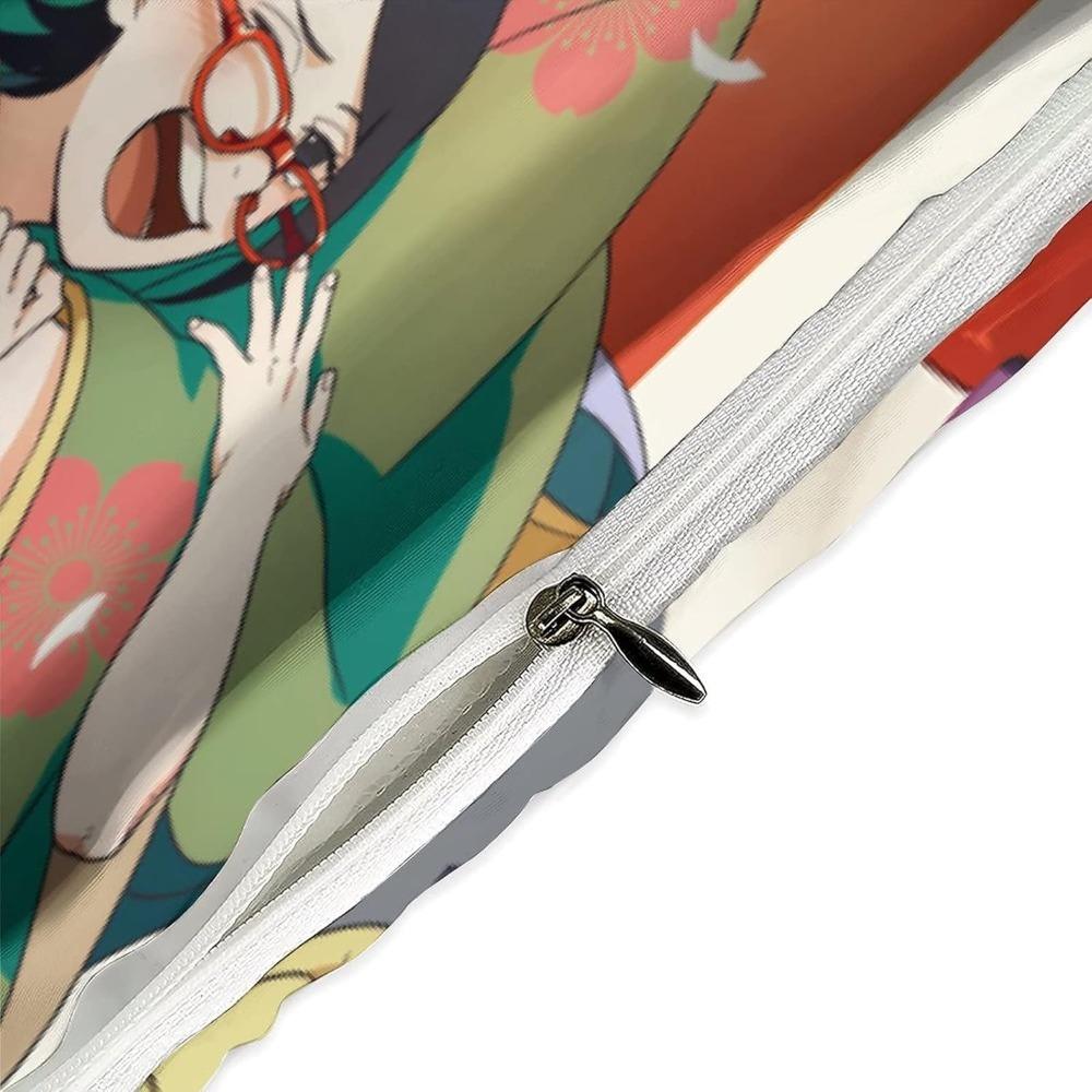 Anime Naruto Microfibre Bedding Sets, Children's Birthday Gift with Zip Room Decor for Teenagers Adulte 3-Piece Duvet Cover