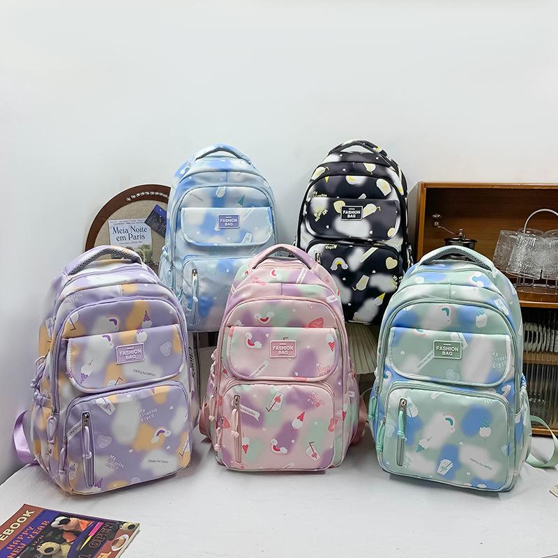 Schoolbag senior school bag large capacity fresh sweet girl backpack primary school students junior high school casual backpack