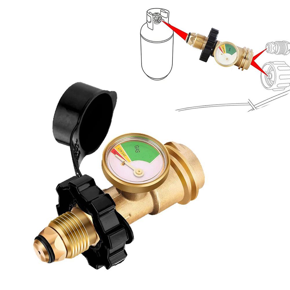 Pressure Gauge Adapter POL Converter Outdoor Grilling Reliable Gas Connection Solution Integrated Pressure Gauge