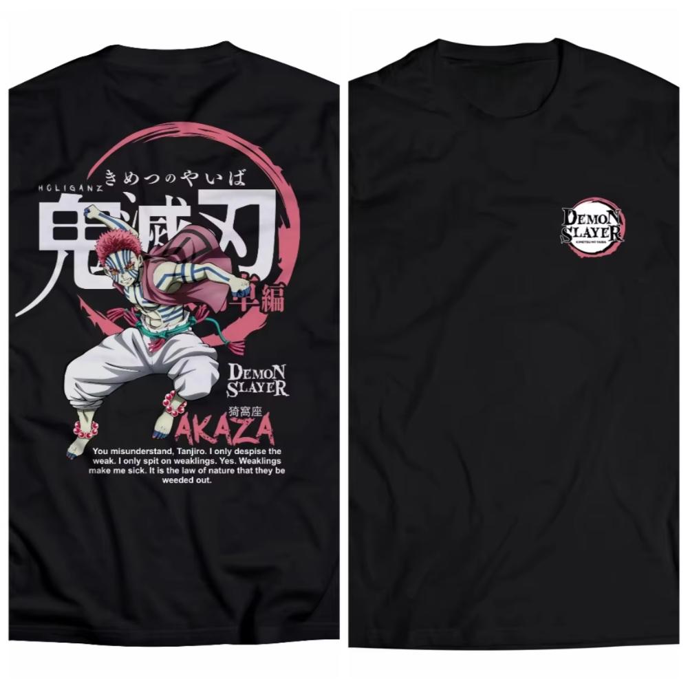 

KATUN Футболка с аниме-принтом AKAZA DEMON SLAYER KIMETSU NO YAIBA 0018 – Японская мужская женская футболка из хлопка 24s Премиум манга 4XL