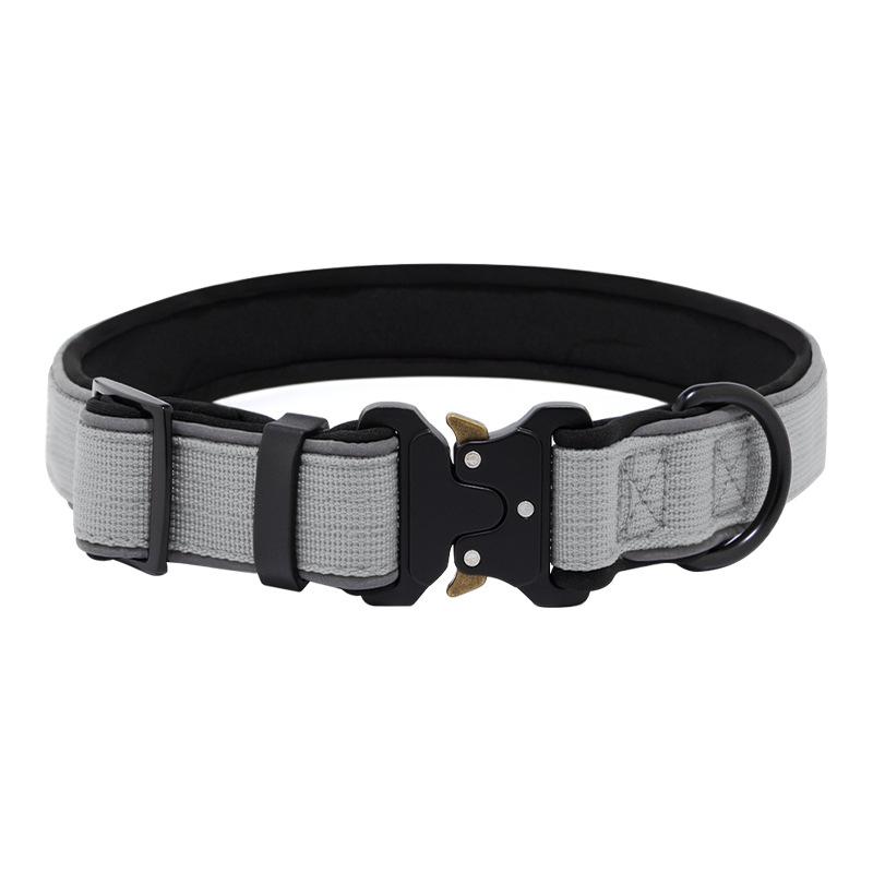 Tactical Dog Collar Diving Material Padded Pet Collar Adjustable Quick Release Buckle for Small Medium Large Dogs Walking