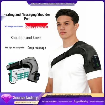 Electric Heated Shoulder Massager with Vibration & Hot Compress for Pain Relief and Multi-gear Adjustment