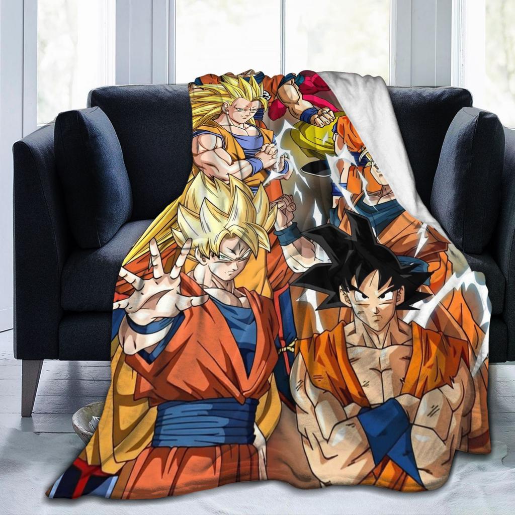 Japanese Anime DBZ Blankets Plush Throw Blanket Summer Air Conditioning Portable Soft Warm Bedsprea,