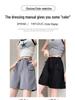 Women's Retro Multi-Pocket Cargo Shorts - Trendy Wide-Leg, Casual Mid-Length Design