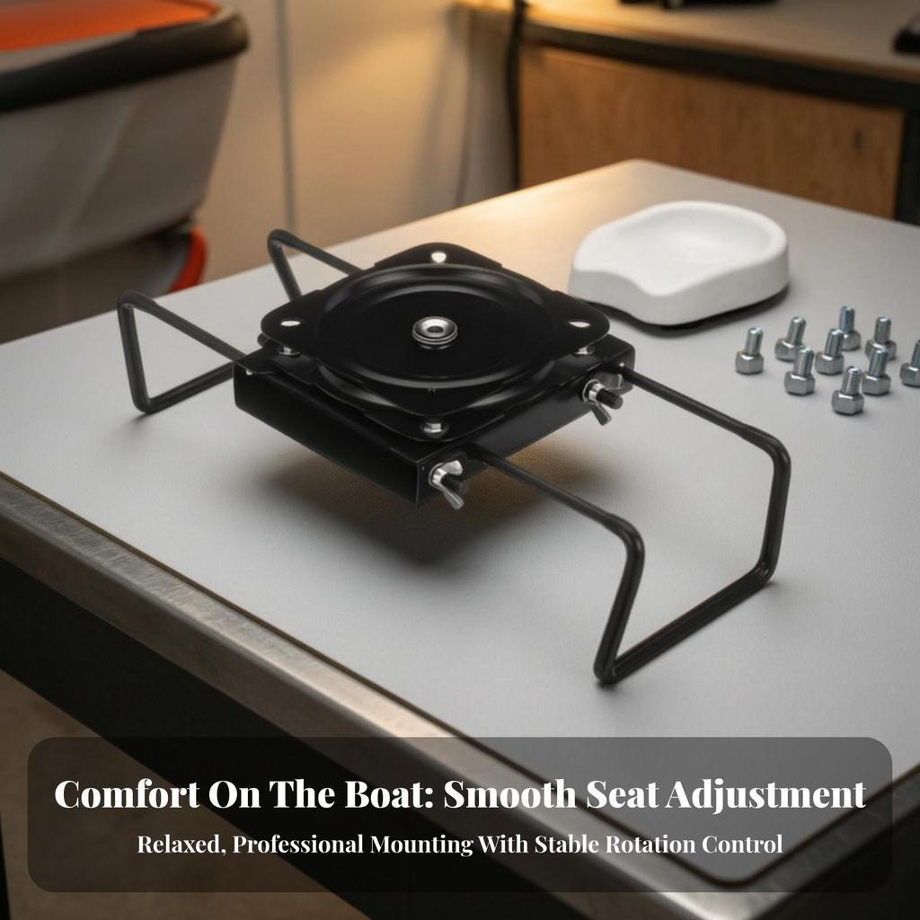 Swivel Seat Bracket with Adjustment Rods Heavy-Duty Mount 360-Degree