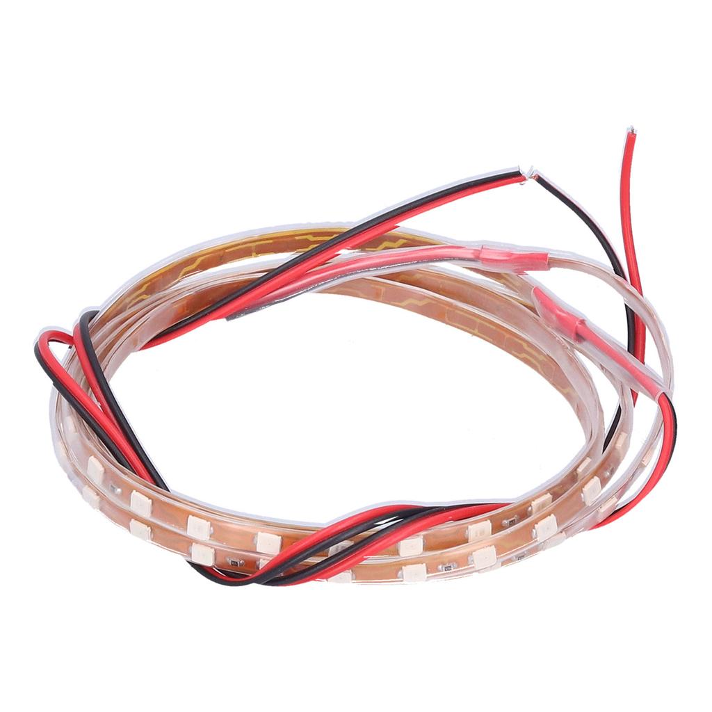 90cm LED Strip 90 Lamp Chips Decorative Ambient Lighting 12V Universal for Car MotorcycleRed Light