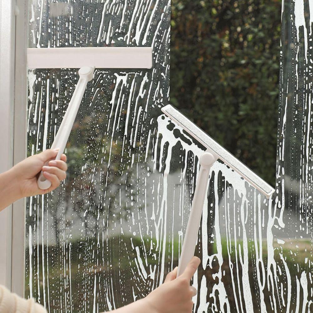 

Plastic Glass Wiper Double-sided Window Cleaner Durable Window Cleaning Brush білий