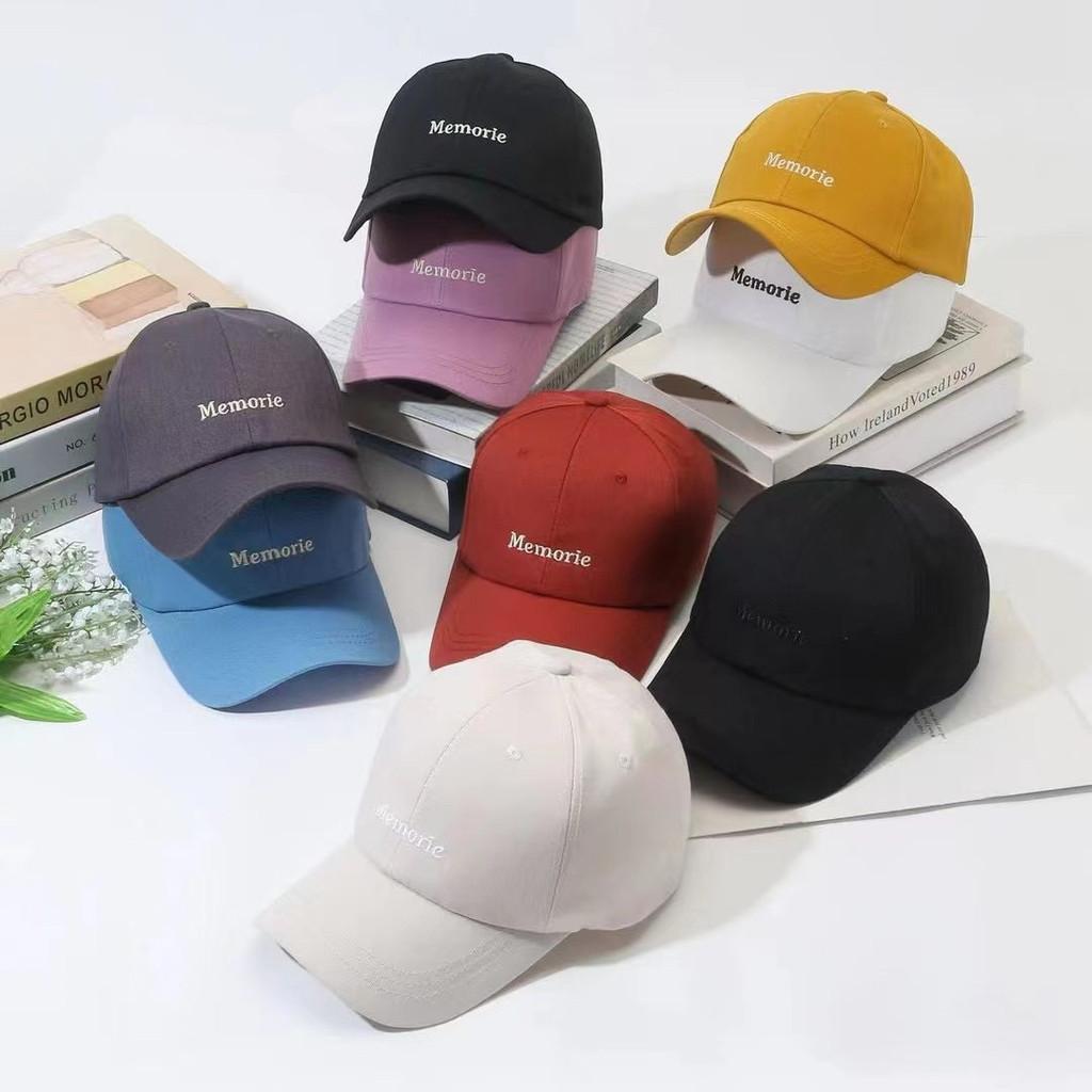 Letter Memorie Embroidered Baseball Cap Round Top Breathable Hat Gift Adjustable