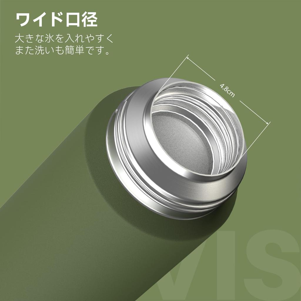 SANTECO Water 1 Stainless Steel Vacuum Cold Warm Easy to Direct Beverage Stylish NEVIS Green Bottle, Liter, Thermos, 1000ML, Bottle, Sports,