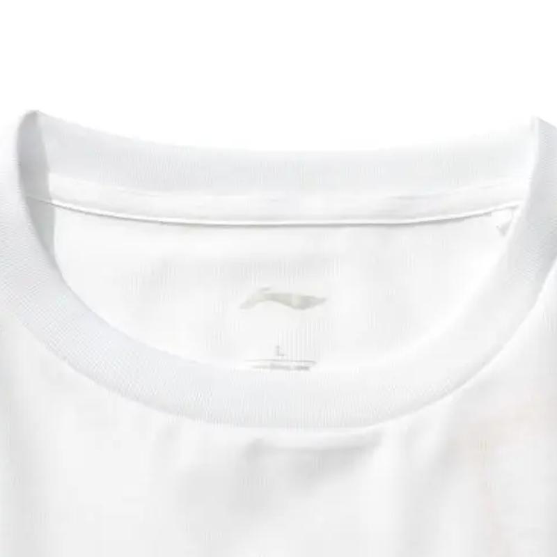 Li Ning Logo Printed Fashion Loose Versatile Round Neck Pullover Short Sleeve Comfortable Drawstring Shorts Casual Sports Suit AHSUA15-1+YKSV147-1