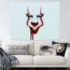 VIKAMA Intricate Dark Star Tapestry Pennywise Blood Eyed SplitFace Secret Room Haunted House Gaming Party Decoration