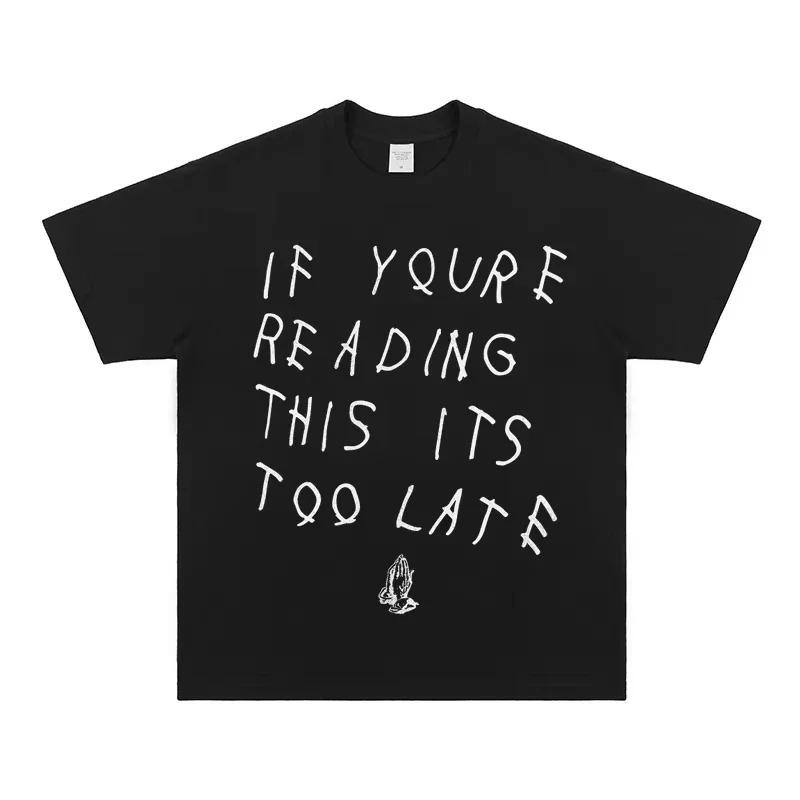 Hot Sale European American Drake Male Duck Print Tshirts Men Women Crewneck Cotton Tees HighStreet Loose Casual Oversized Tops