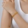 Jewelry Stainless Steel Interlocking Gold Bracelet Ladies Fashion Br-2394