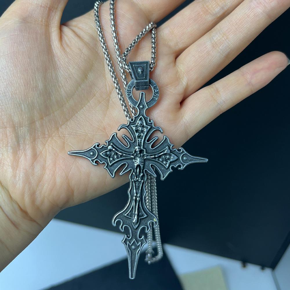 Personalized Retro Gothic Skull Pendant Necklace - European American Fashion Jewelry