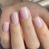 Press On Nails Nude Fake Nails Squoval Glue On Nails Glossy Acrylic False Nail Full Cover Stick On Nails for Womens